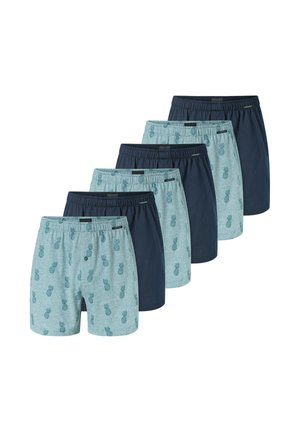 6 PACK - Boxershorts - dunkelblau/türkis