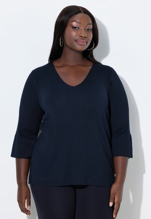 V-NECK - Strickpullover - dark marine
