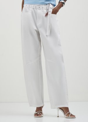 Calliope LUNGO BALLOON - Pantalon classique - bianco