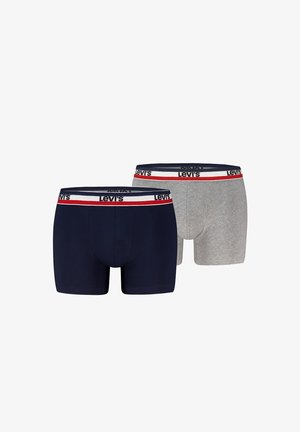 Levi's®, REPEAT SPW LOGO 2-ER PACK - Lange Boxershorts - navy grey melange