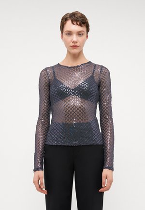 VMSAFINA O NECK - Topper langermet - asphalt
