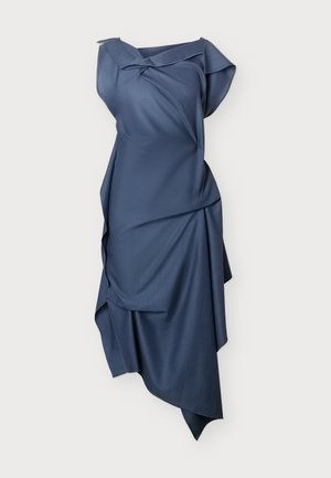 Victoria Beckham, DRAPED MIDI DRESS - Дневна рокля - storm blue