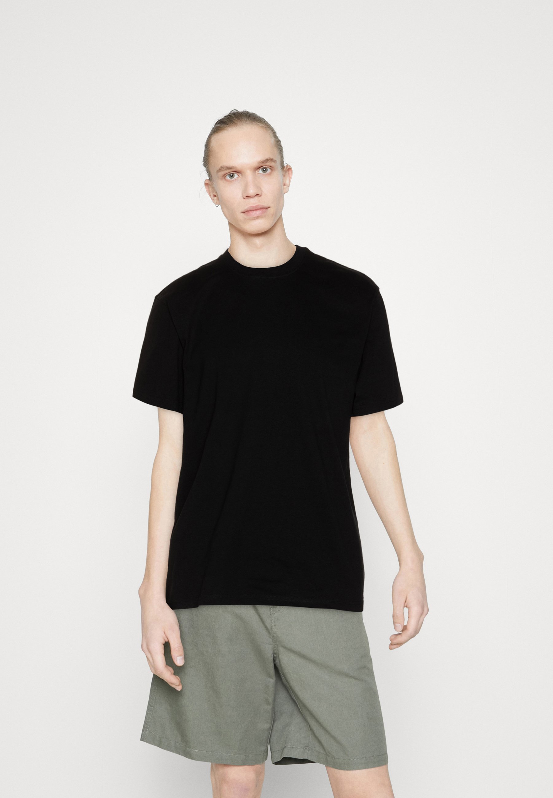 JACK & JONES Jjerik Tee SS Crew Neck 5pk MP T-Shirt, White Melange/Pack: w. Navyb Kombug dgm vineyardw, S (Pacco da 5) Uomo