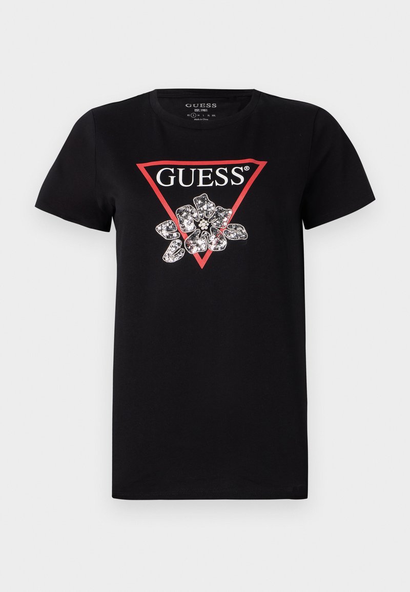Guess T-shirt print zwart