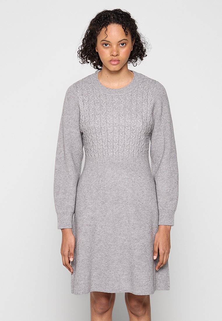 Apart Gebreide jurk grijs