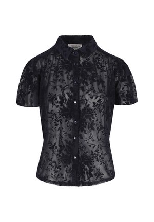 LolaLiza, SHEER FLORAL TOP SHEER FLORAL TOP - Button-down blouse - navy basic
