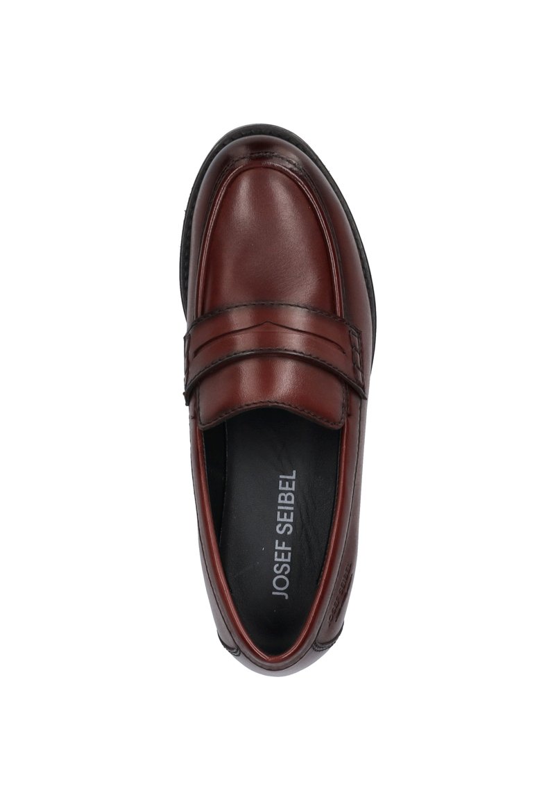 Josef Seibel Men\'s Slip-On Loafers in Burgundy Brown Josef Seibel Leather Slip On Loafers Brown Mens Size 13.5 | eBay main image 4