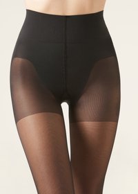 Calzedonia 30 DEN SHEER MID SCULPT - Strumpbyxor - Black