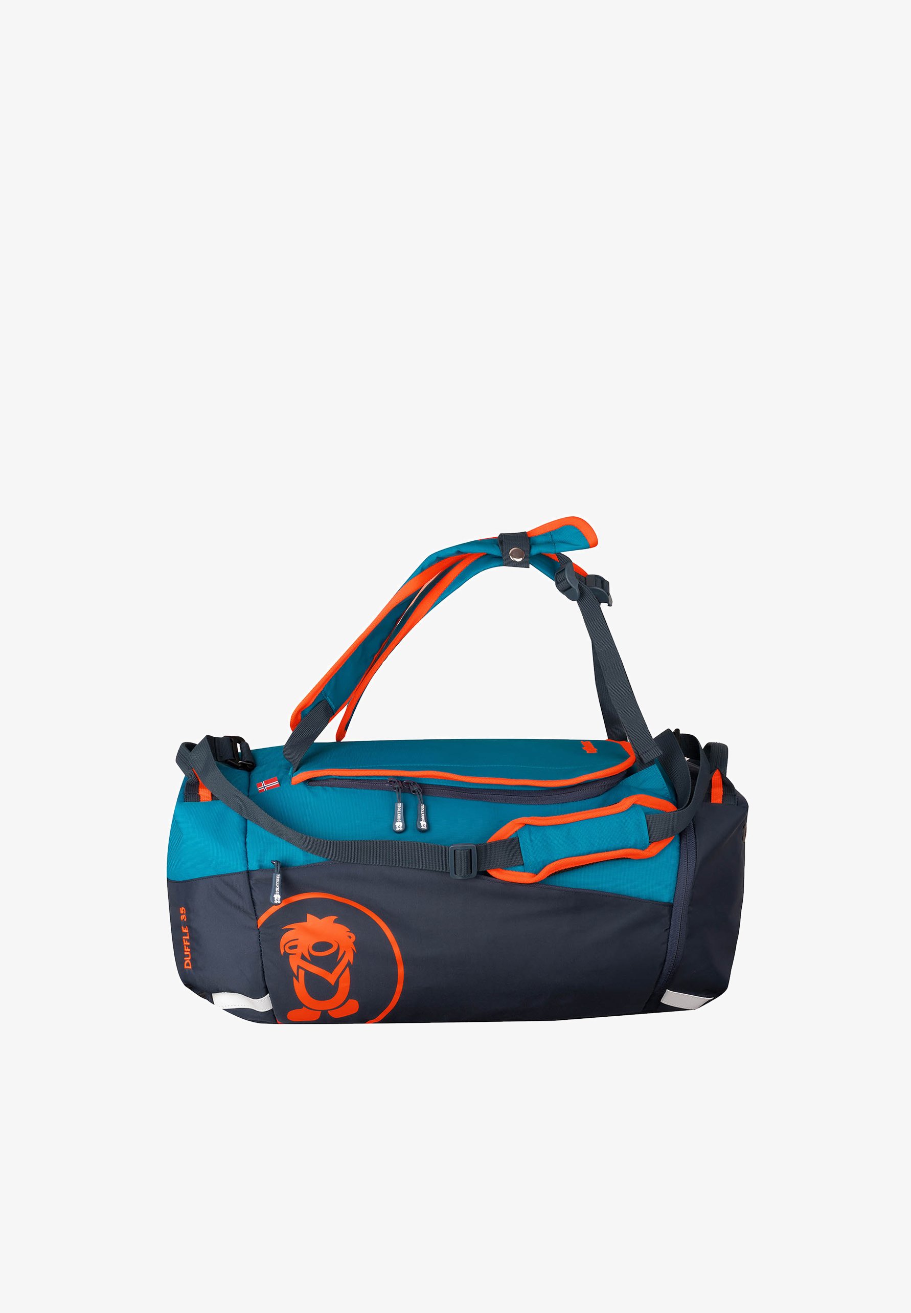 TROLLKIDS DUFFLE Backpack atlantic blue dark navy glow orange