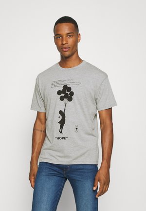 BANKSY HOPE - T-shirt con stampa - grey marl