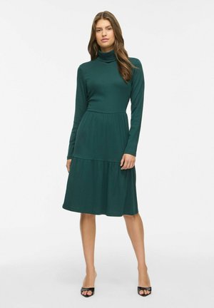 VILA, SHORT DRESS VIHOLLIE TURTLENECK - Robe en jersey - ponderosa pine