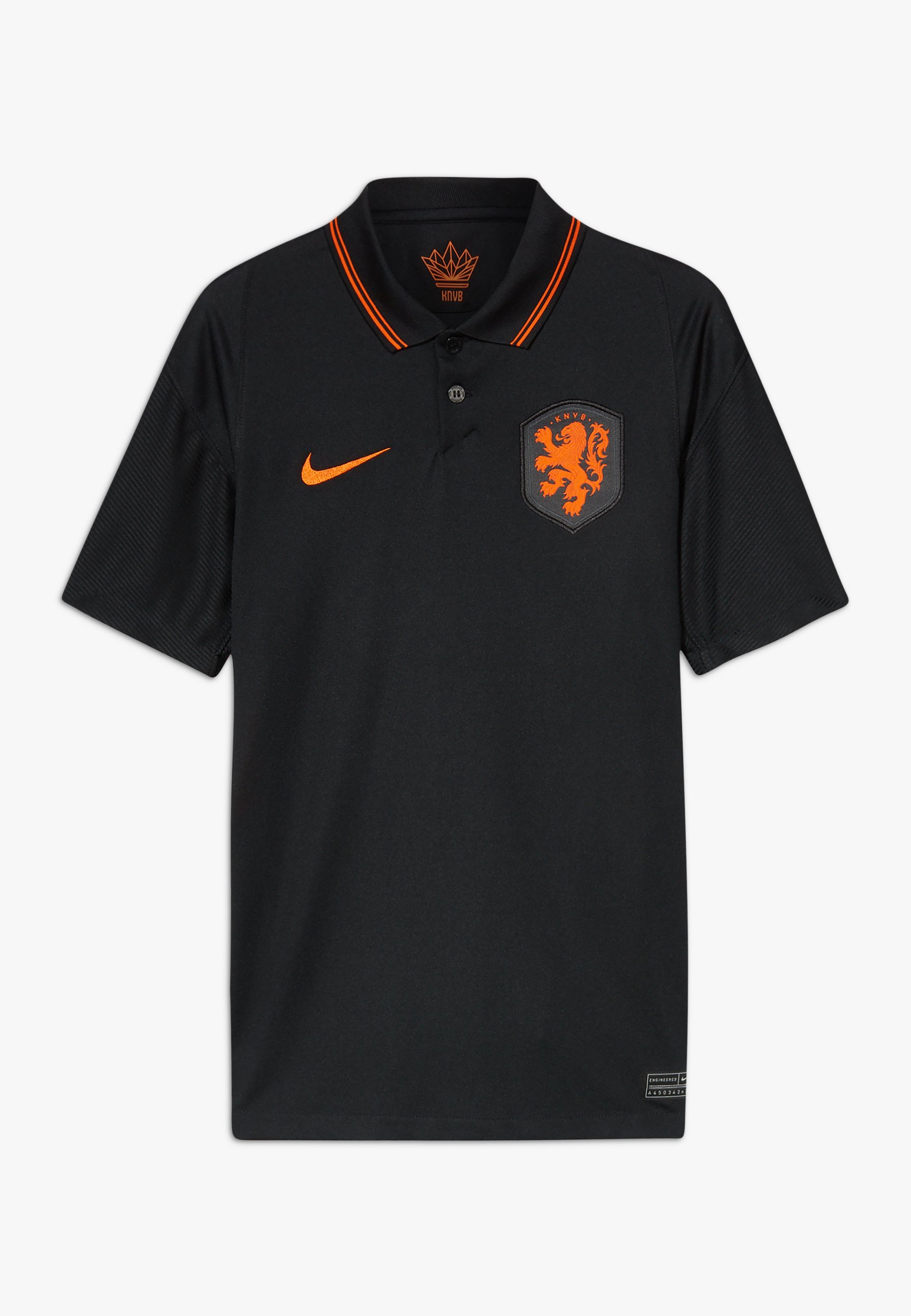 Nike Performance NIEDERLANDE KNVB Y NK BRT STAD SS AW - Fanartikel -  black/safety orange/Zwart - Zalando.nl
