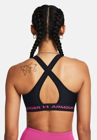 Under Armour CROSSBACK MID  - Sports-BH-er med medium støtte - black / black / astro pink