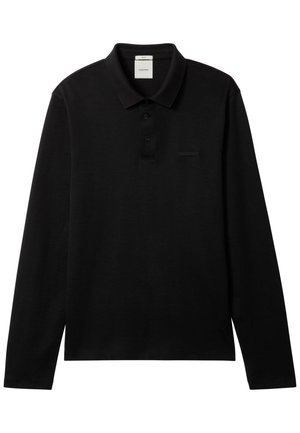 Calvin Klein, SLIM SUPIMA LOGO PATCH  - Langarmshirt - black