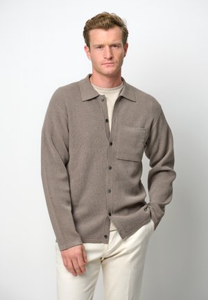 OVERSHIRT - Cardigan - mid brown