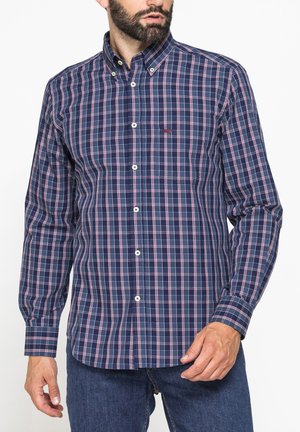 Carrera Jeans, BUTTON-DOWN SHIRT YARN-DYED REGULAR FIT - Camicia - fantasia a quadretti blu bianchi rossi