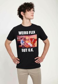 Henry Tiger BEAUTY & THE BEAST GASTON WEIRD FLEX MEME UNISEX - Triko s potiskem - black