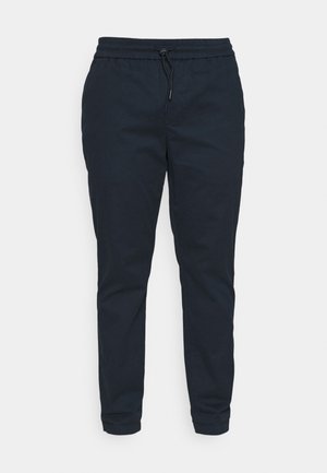 Marineblaue Jogginghosen aus einem weichen Baumwollmix, mit einem elastischen Bund und Kordelzug sowie schmal zulaufenden Bündchen für einen bequemen Sitz.