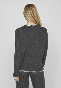 VILA Džemperis - dark grey melange