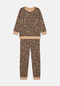 Friboo LEOPARD PRINT TRACKSUIT SET - Survêtement - tan/dark brown