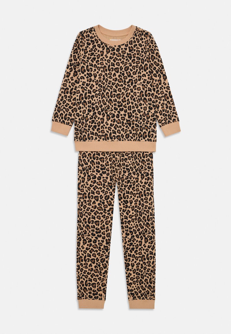 Friboo LEOPARD PRINT TRACKSUIT SET - Survêtement - tan/dark brown
