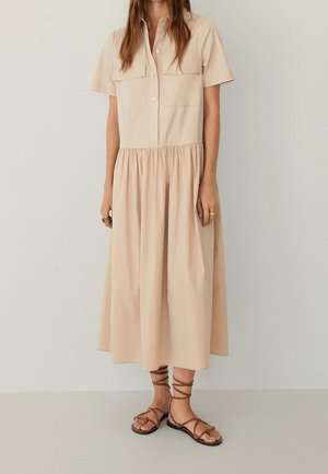 Robe chemise - beige