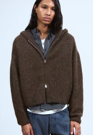 WOOLBLEND BOXY - Gilet - brown