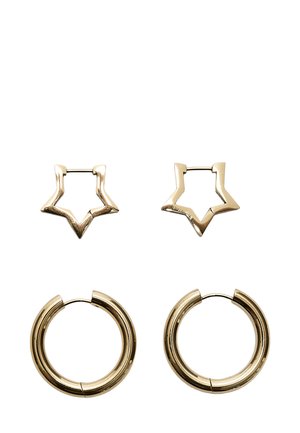 PACK OF 2 WATERPROOF HOOP AND STAR  - Orecchini - yellow