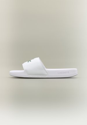 Lacoste SERVE SLIDE 1251 - Natikači - white/green