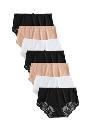 7 PACK - Slip - black white praline nude