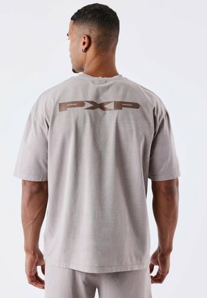 BASIQUE INTEMPOREL - Camiseta estampada - taupe