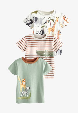 SHORT SLEEVE CHARACTER 3 PACK - Camiseta estampada - khaki green safari