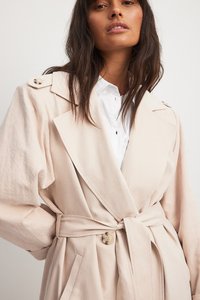 NA-KD LONG SHOULDER PAD - Kišni ogrtač - beige