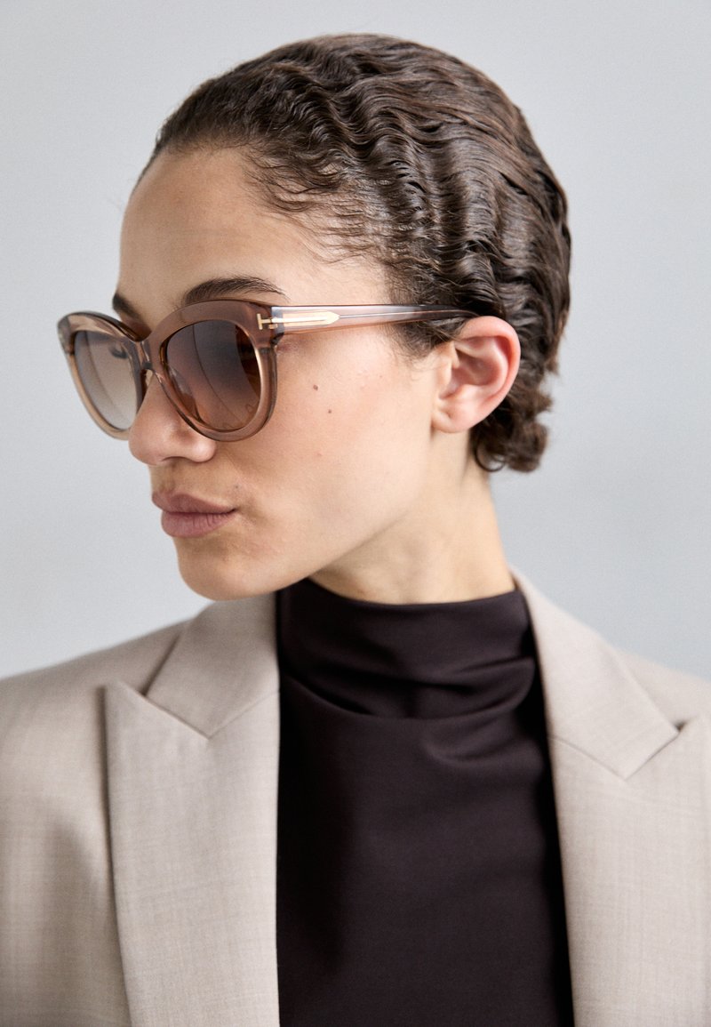 Tom Ford ODETTE - Sunglasses - shiny light brown/gradient  display picture 2