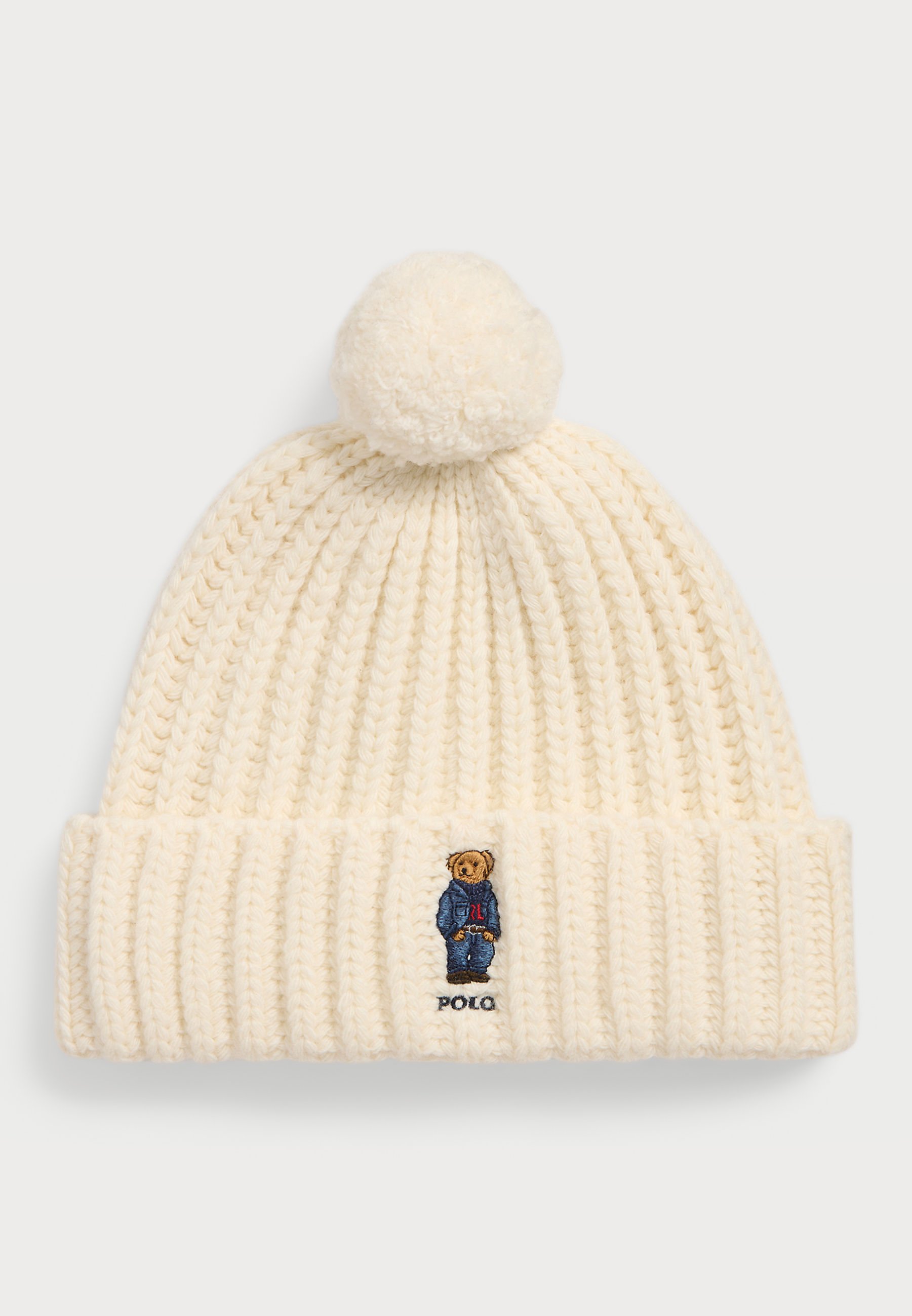 Polo Ralph Lauren POLO BEAR RIB POM POM BEANIE Beanie cream