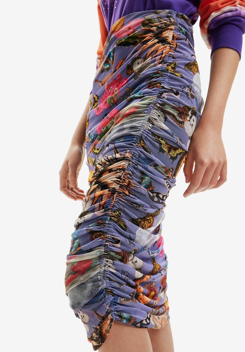 Desigual Jupe crayon - blue