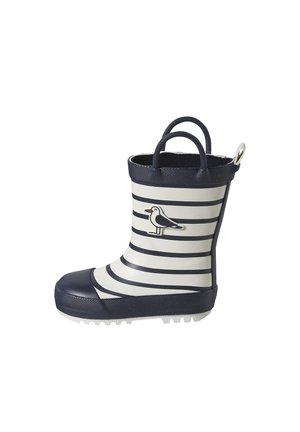MIT ANZIEHTRICK  - Wellies - marine gestreift