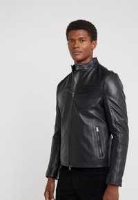 Michael Kors - BASIC RACER JACKET - Veste en cuir - black Image miniature 1