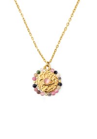 Singularu Medallion Stones Eye - Collana - gold-coloured