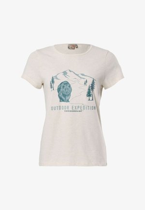 Swedemount, FOREST TEE W - Printtipaita - beige melange bear