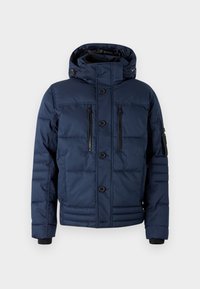 TOM TAILOR PUFFER WITH HOOD - Winterjacke - sky captain blue