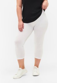 Zizzi - 3/4-LENGTH  - Leggingsit - bright white Pienoiskuva 1