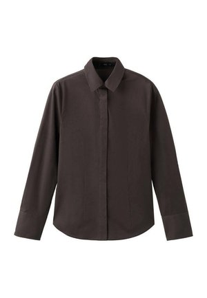 Blúzka so zapínaním na gombíky - brown