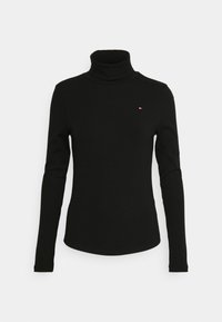SLIM ROLL - Pikkade varrukatega topp - black