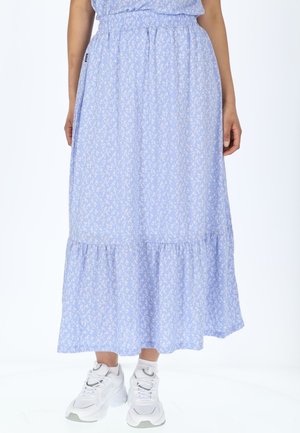 MAINE LONG W - Maxi skirt - blue flower