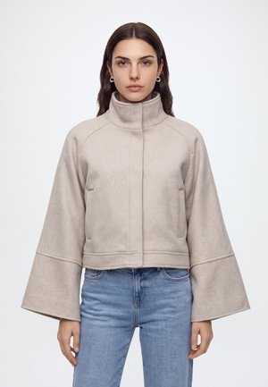 VILA VIZIKKO HIGH NECK - Класическо палто - natural melange