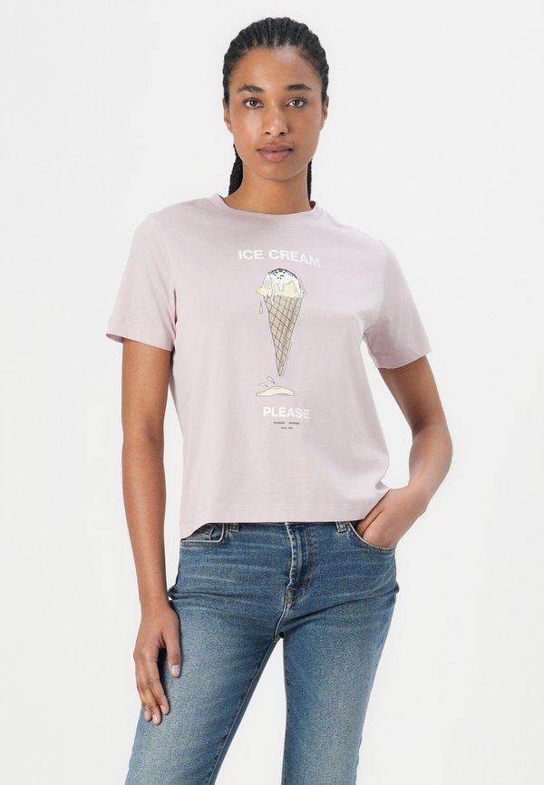 CAMINO - Print T-shirt - ice egret4