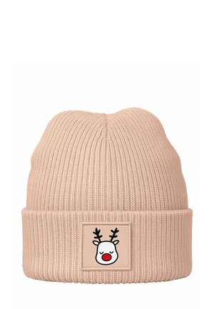 PATCH QUADRAT UNPERSONALISIERT AUFDRUCK - Beanie - rosa