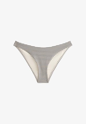 OYSHO, STRIPED U-CUT MEDIUM-COVERAGE BIKINI BRIEFS - Bikinialaosa - beige
