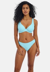 Freya - JEWEL COVE - Bikiniyläosa - stripe turquoise Pienoiskuva 1
